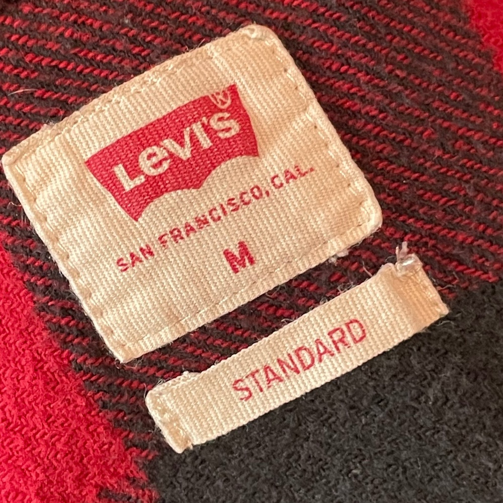 Levi's Red Flannel Button Down - image 3